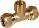 Brass Heavy Duty Bauer Pipe Tee Φ18x18x2mm X 1/2'' Male
