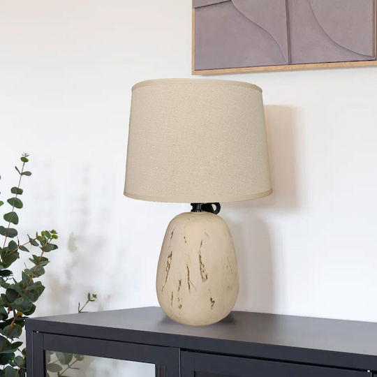 TnS Keramik Tischlampe mit Beige Schirm und Basis TnS Keramik Tischlampe mit Beige Schirm und Basis