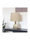 TnS Ceramic Table Lamp with Beige Shade and Base