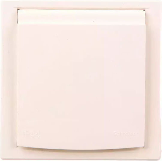Schneider Electric Единичен Мортис Πρίζα Ρεύματος Водоустойчива Екрю 1бр