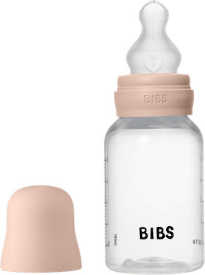 Bibs Σετ Πλαστικά Μπιμπερό Κατά των Κολικών με Θηλή Σιλικόνης για 0+ μηνών Ροζ 150ml