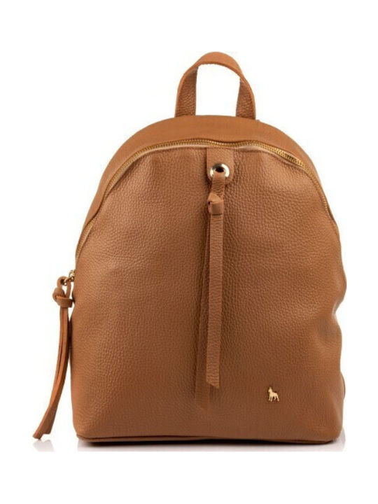 Boxer Leder Damentasche Rucksack Tabac Braun