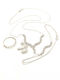 Set with Necklace , Earrings & Ring from White Gold 14K with Stones