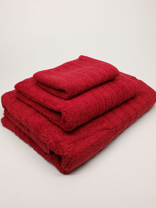 Bath Towel 90x150cm Red Weight 600gr/m²
