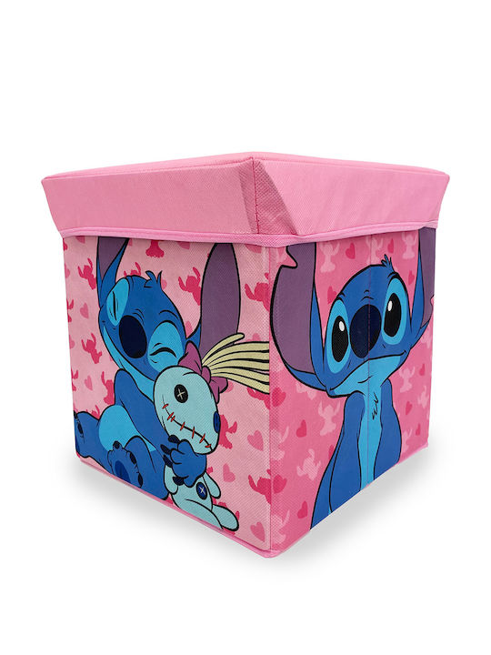 Dimcol Children's Storage Box made of Fabric Pink 30x30x30cm 1pcs
