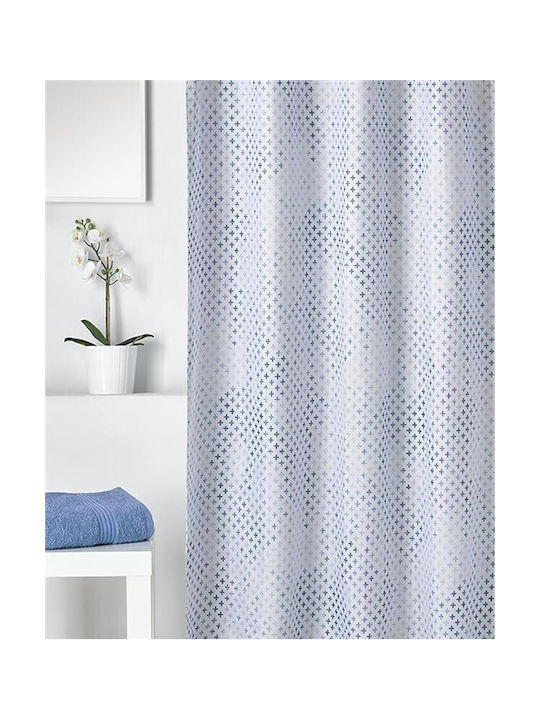 Atenas Shower Curtain Fabric with Hooks 180x200...