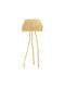 Inart Floor Lamp H135xW60cm. with Socket for Bulb E27 Beige