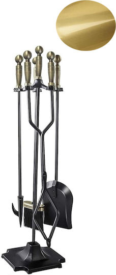 Fireplace Tool Set with Stand Holder Black