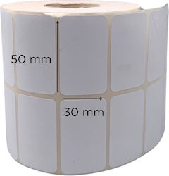 thessPACK 3000 Selbstklebende Etikettenrollen 50x30mm 1Stück thessPACK 3000 Selbstklebende Etikettenrollen 50x30mm 1Stück