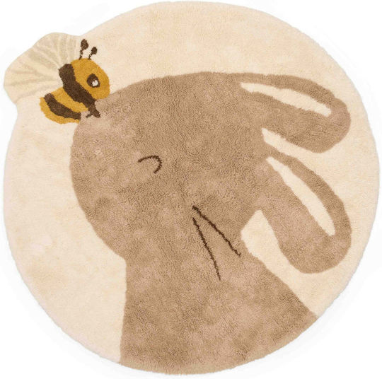 Little Dutch Rabbit Bee Παιδικό Χαλί Στρογγυλό με Διάμετρο 110cm