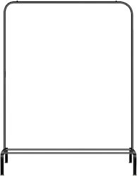 Floor Garment Rack made of Metal Black 110x150cm