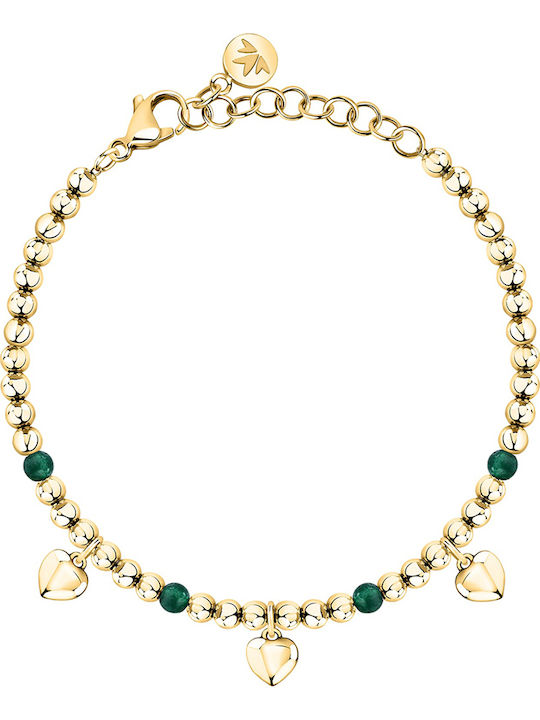 Morellato Damen Armband mit Design Herz aus Stahl Vergoldet