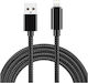 Naxius Плетена USB-A към Lightning кабел 66W Червен 1м