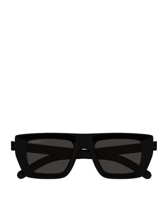 Gucci Unisex Sunglasses with Black Horn-Rimmed Frame and Grey Lens GG1723S 001