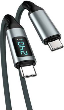 Naxius USB 2.0 Cable USB-C male - USB-C 66W PD Λευκό 1.5m