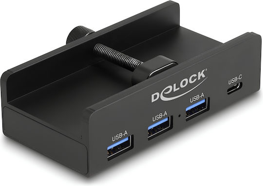 DeLock USB Хъб с 4 Порта USB 3.0 с USB-C Връзка