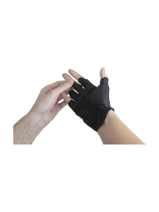 M-Wave Κοντά Unisex Γάντια Ποδηλασίας με Gel Μαύρα