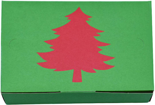 Happy Socks Paper Christmas Box for Gift Green