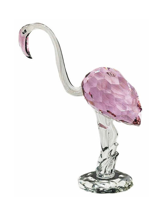 Crystal Pink Flamingo Decorative Figure 19x8x39cm Galifas 9909921 Galifas
