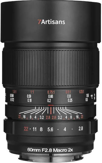 7artisans Full Frame Φωτογραφικός Φακός Photoelectric 60mm f/2.8 Macro 2x Macro για Canon RF Mount Μαύρος