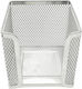 Metallischer Silberner Notizwürfelhalter Leer 9,5x9,5cm 471.092974