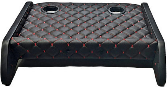 Idealstore Table 2 Cup Holders Black Faux Leather Red Stitching Compatible Mercedes Sprinter W906 2007-2018