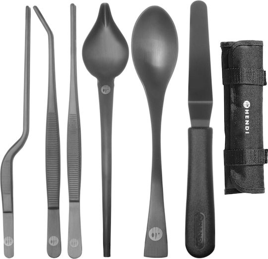 6-teiliges schwarzes Kochwerkzeug-Set zum Dekorieren von Gerichten Sushi Kuchen
