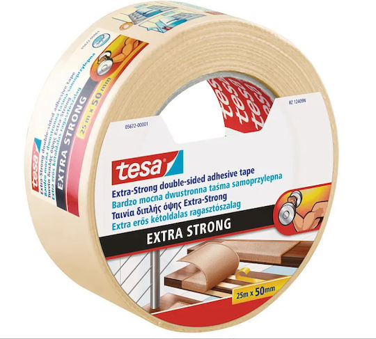 Tesa Tesa Doppelseitiges Klebeband 25m x 50mm Extra Stark 13554417 4042448388544