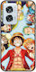 One Piece Motorola Edge 50 Fusion 5G Schwarzes TPU Schwarzes Silikon