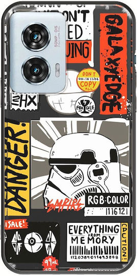 Star Wars Stormtrooper Motorola Edge 50 Fusion 5G Schwarzes TPU Schwarzes Silikon