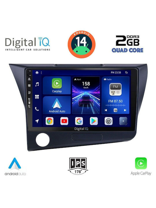 Digital IQ Sistem Audio Auto pentru Honda CR-Z 2010-2016 (Bluetooth/USB/AUX/WiFi/GPS/Apple-Carplay/Android-Auto) cu Ecran Tactil 9"