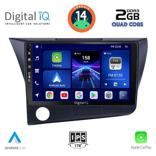 Digital IQ Car Audio System for Honda CR-Z 2010-2016 (Bluetooth/USB/AUX/WiFi/GPS/Apple-Carplay/Android-Auto) with Touch Screen 9"