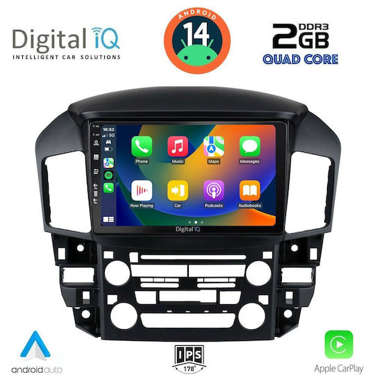 Digital IQ Sistem Audio Auto pentru Lexus RX300 1998-2003 (Bluetooth/USB/AUX/WiFi/GPS/Apple-Carplay/Android-Auto) cu Ecran Tactil 9"