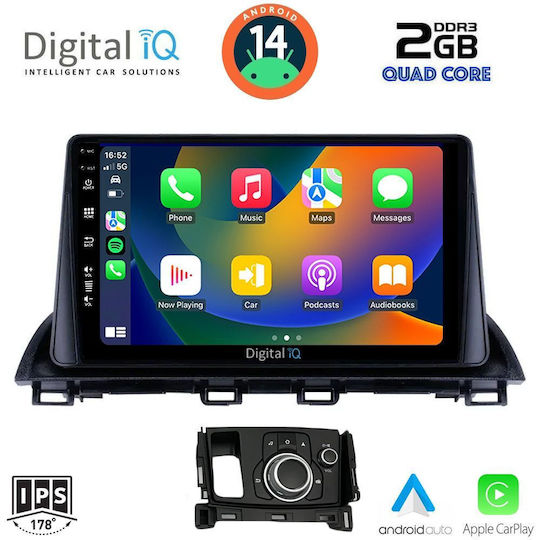 Digital IQ Ηχοσύστημα Αυτοκινήτου για Mazda CX-4 2014 (Bluetooth/USB/AUX/WiFi/GPS/Apple-Carplay/Android-Auto) με Οθόνη Αφής 9"
