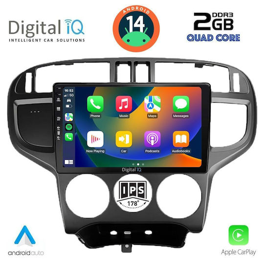Digital IQ Auto-Audiosystem für Hyundai Matrix 2001-2010 (Bluetooth/USB/AUX/WiFi/GPS/Apple-Carplay/Android-Auto) mit Touchscreen 9"