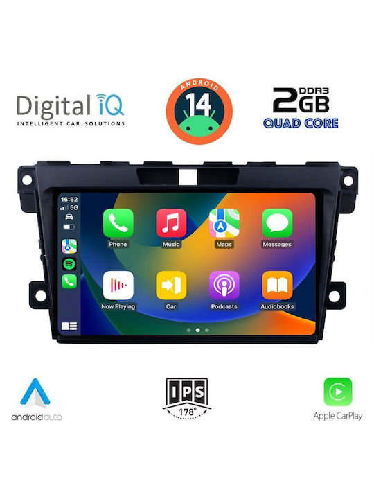 Digital IQ Car Audio System for Mazda CX-7 2006-2012 (Bluetooth/USB/AUX/WiFi/GPS/Apple-Carplay/Android-Auto) with Touch Screen 9"