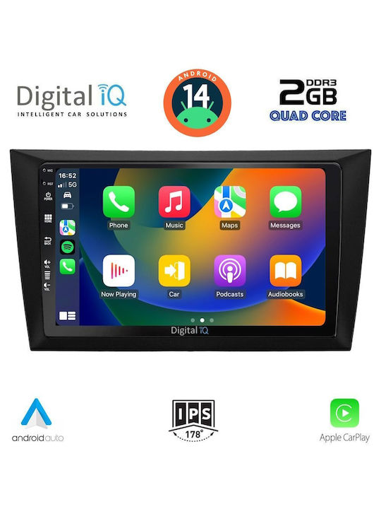 Digital IQ Auto-Audiosystem für Volkswagen Golf 2009-2012 (Bluetooth/USB/AUX/WiFi/GPS/Apple-Carplay/Android-Auto) mit Touchscreen 9"