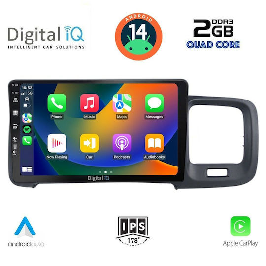 Digital IQ Ηχοσύστημα Αυτοκινήτου για Volvo S60 2010-2018 (Bluetooth/USB/AUX/WiFi/GPS/Apple-Carplay/Android-Auto) με Οθόνη Αφής 9"