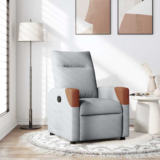 Relax with Footstool 50x54x100cm Light Grey Relax with Footstool 50x54x100cm Light Grey