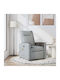 Πολυθρόνα Relax Massage με Υποπόδιο Ανοιχτό Γκρι 50x54x100cm