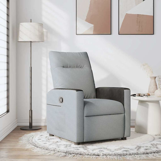 Relaxsessel mit Fußhocker Light Grey 50x54x100cm
