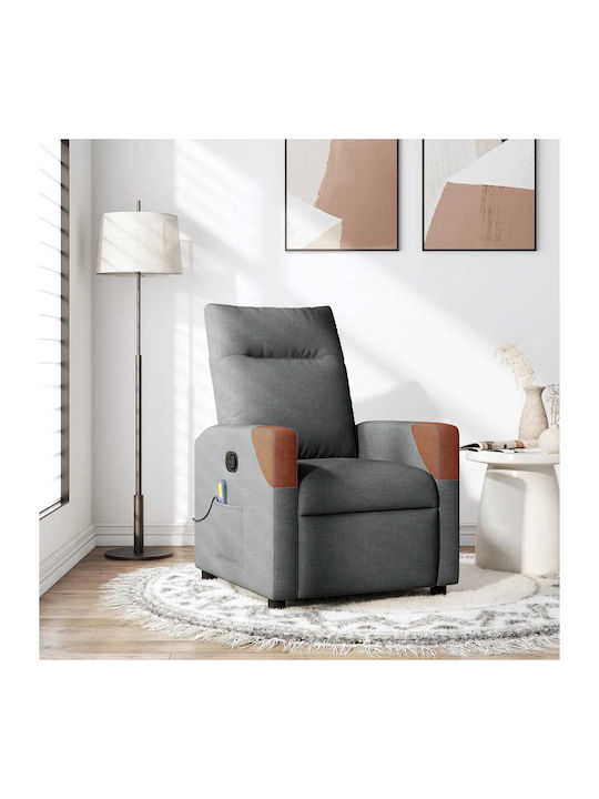 Dark Relax Armchair Massage with Footstool Dark...