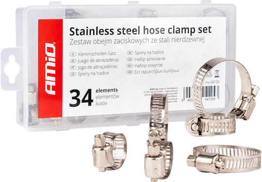 AMiO Hose Clamp Inox 34pcs 04125