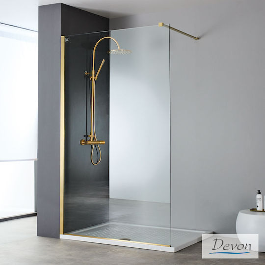 Devon Iwis Walk-in Divider de verandă Duș cu Glisare Ușă 46-68x200cm