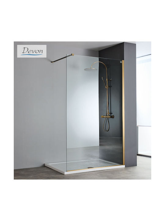 Devon Iwis Walk-in Shower Screen for Shower with Sliding Door 46-68x200cm