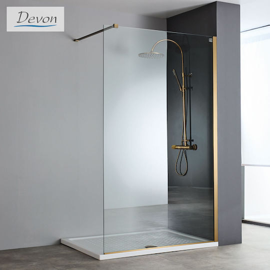 Devon Iwis Walk-in Divider de verandă Duș cu Glisare Ușă 46-68x200cm