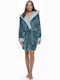 Koyote Winter Damen Vlies Robe Petrol Blue