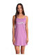 Lydia Creations Winter Women's Nightdress Dark Lilac