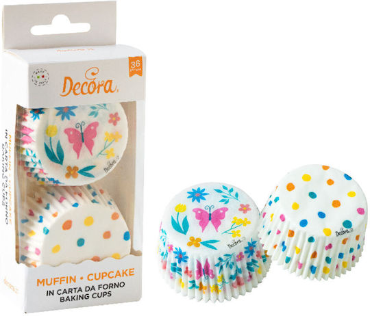Decora Karamellpapiere für Cupcakes Papier 5x50cm 00009 36pcs