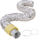 Furtun flexibil pentru uscător Vevor 127mm izolat 7.62m 2 cleme durabile protecție triplă Hvac R-4.2 rezistență la flacără Ntjygd25ft5g9rw3ev0